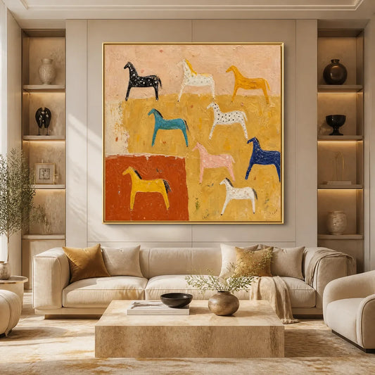 Joyful Horse – Horse Oil Painting, view 2