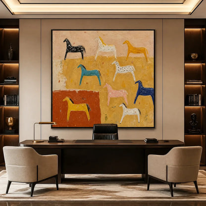 Joyful Horse – Horse Oil Painting, view 4