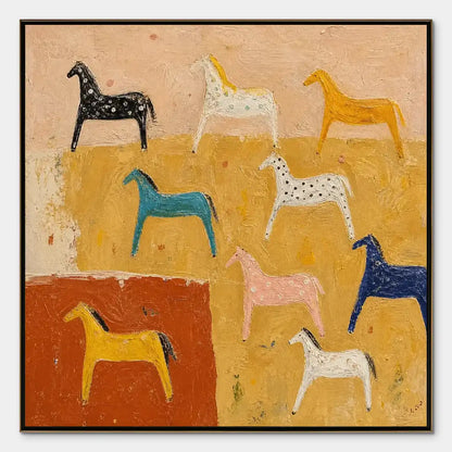 Joyful Horse – Horse Oil Painting, view 1