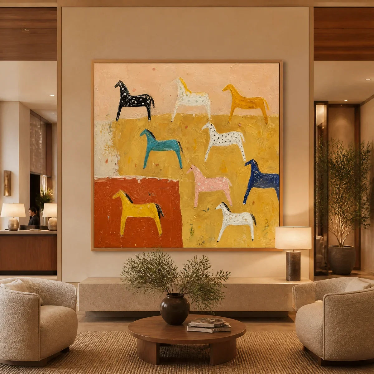 Colorful Horse Oil Painting – Joyful Horse