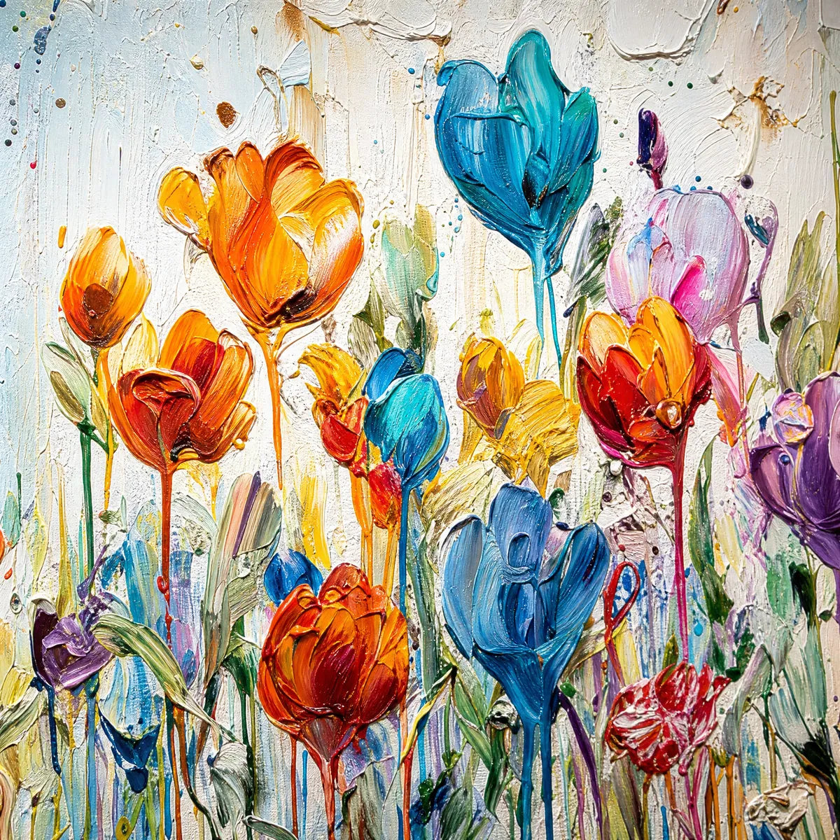Joyful Melody – Field Impasto Painting, view 3