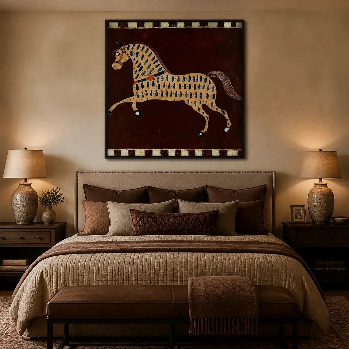 Equestrian Mosaic – Horse Acrylic Painting, view 3
