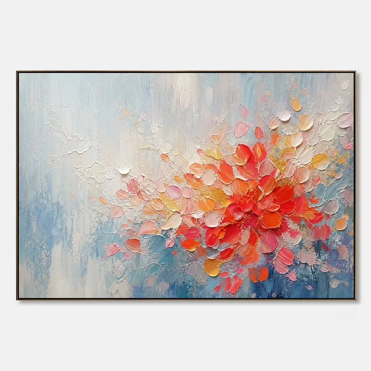 Ember Bloom – Expressionist Floral Acrylic Painting, view 1