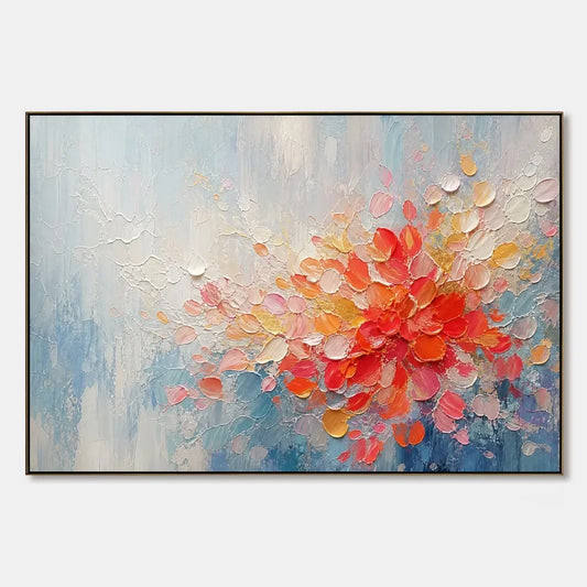 Ember Bloom – Expressionist Floral Acrylic Painting, view 1
