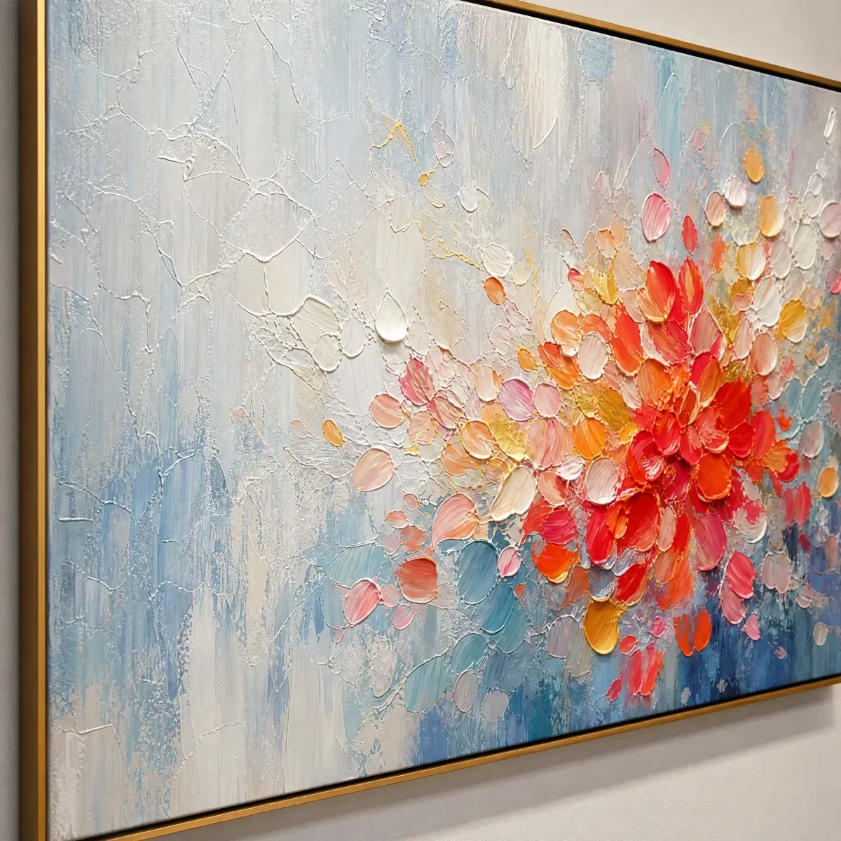 Ember Bloom – Expressionist Floral Acrylic Painting, view 3