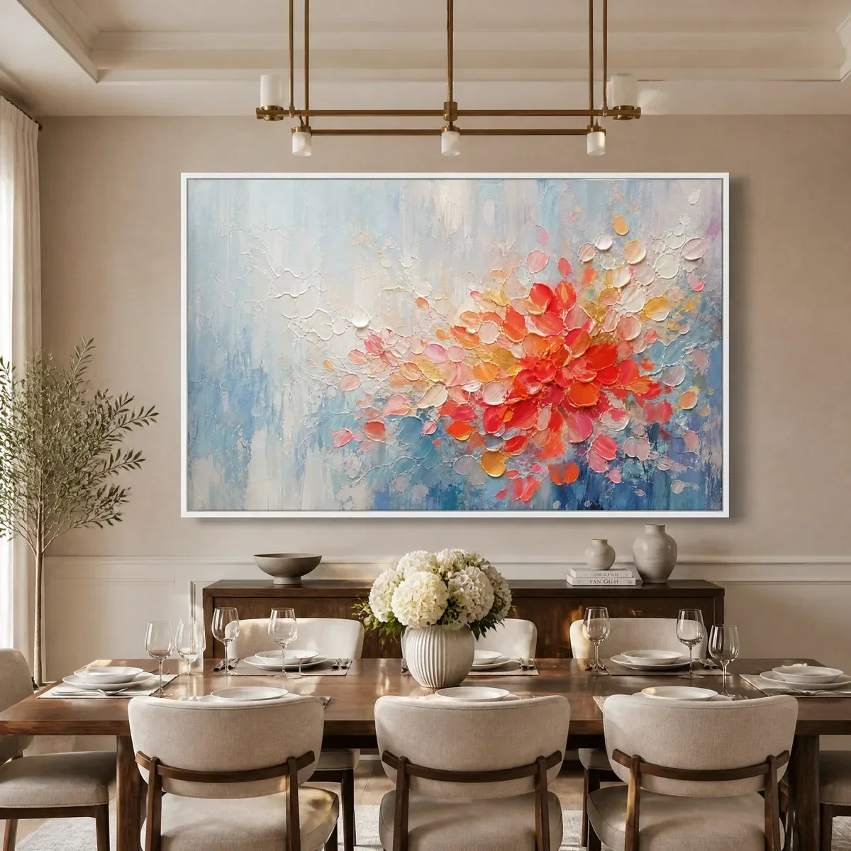 Ember Bloom – Expressionist Floral Acrylic Painting, view 5