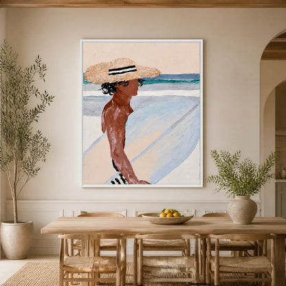 Seaside Reverie – Expressionist Figurative Acrylic Painting, view 5