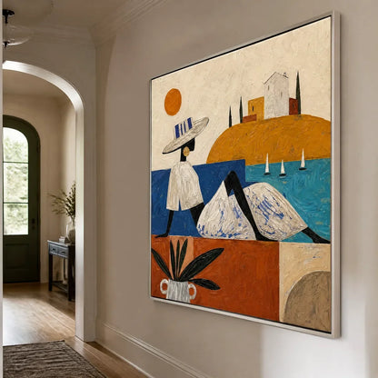 Figurative Acrylic Painting – Coastal Daydream