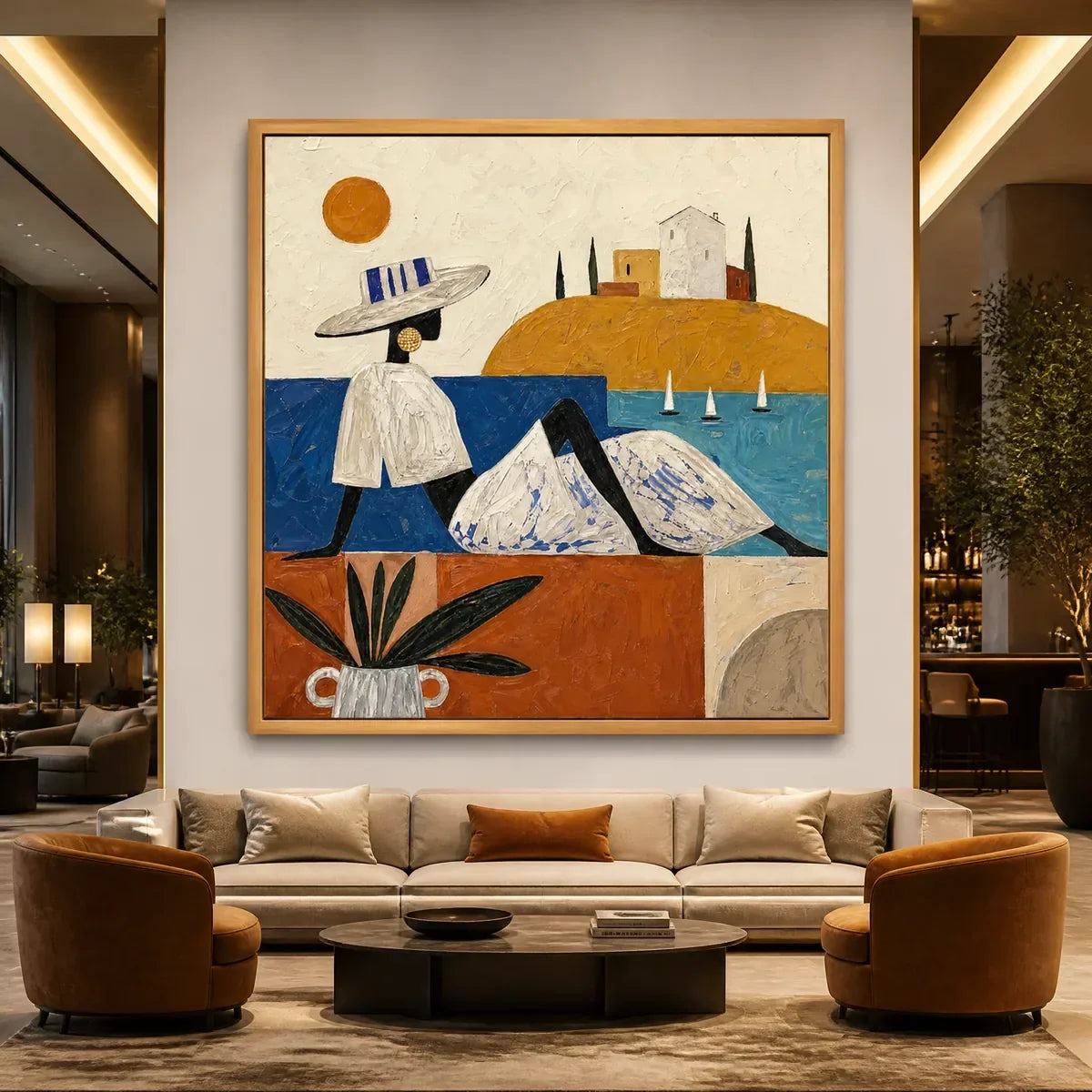 Figurative Acrylic Painting – Coastal Daydream