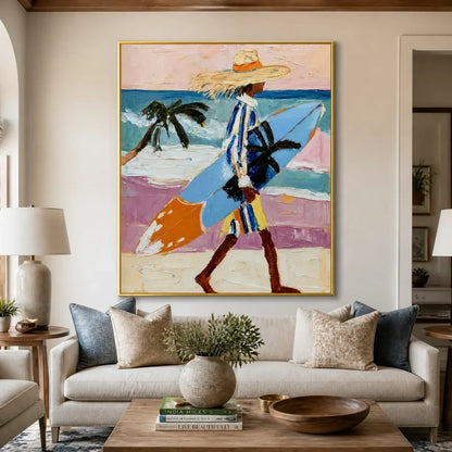 Sunlit Passage – Figurative Acrylic Painting, view 2
