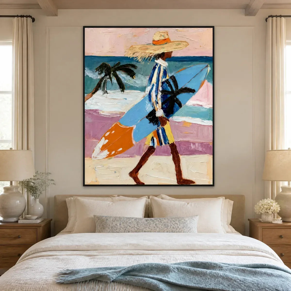 Sunlit Passage – Figurative Acrylic Painting, view 4