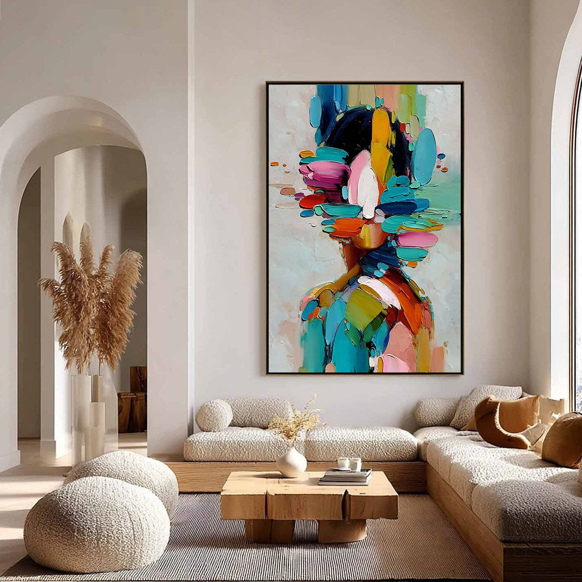 Kaleidoscope Soul – Figurative Impasto Oil Painting, view 4