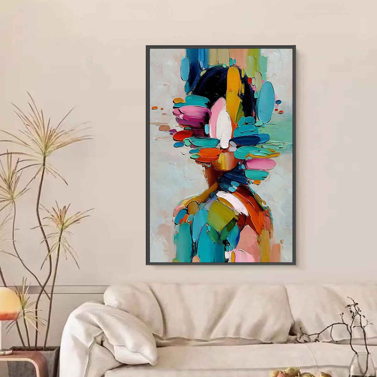 Kaleidoscope Soul – Figurative Impasto Oil Painting, view 2