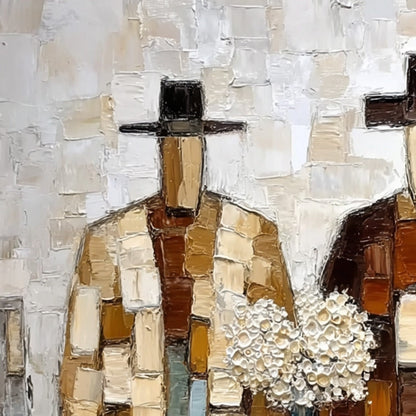 Kindred Spirits – Figurative Impasto Oil Painting, view 3