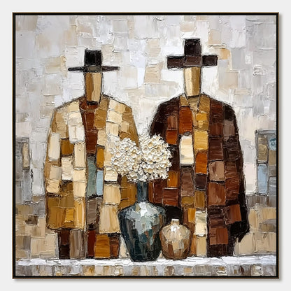 Kindred Spirits – Figurative Impasto Oil Painting, view 1