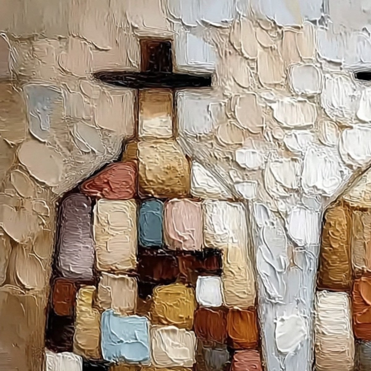 Kindred Spirits – Figurative Impasto Oil Painting, view 3