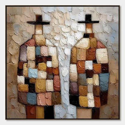 Kindred Spirits – Figurative Impasto Oil Painting, view 1