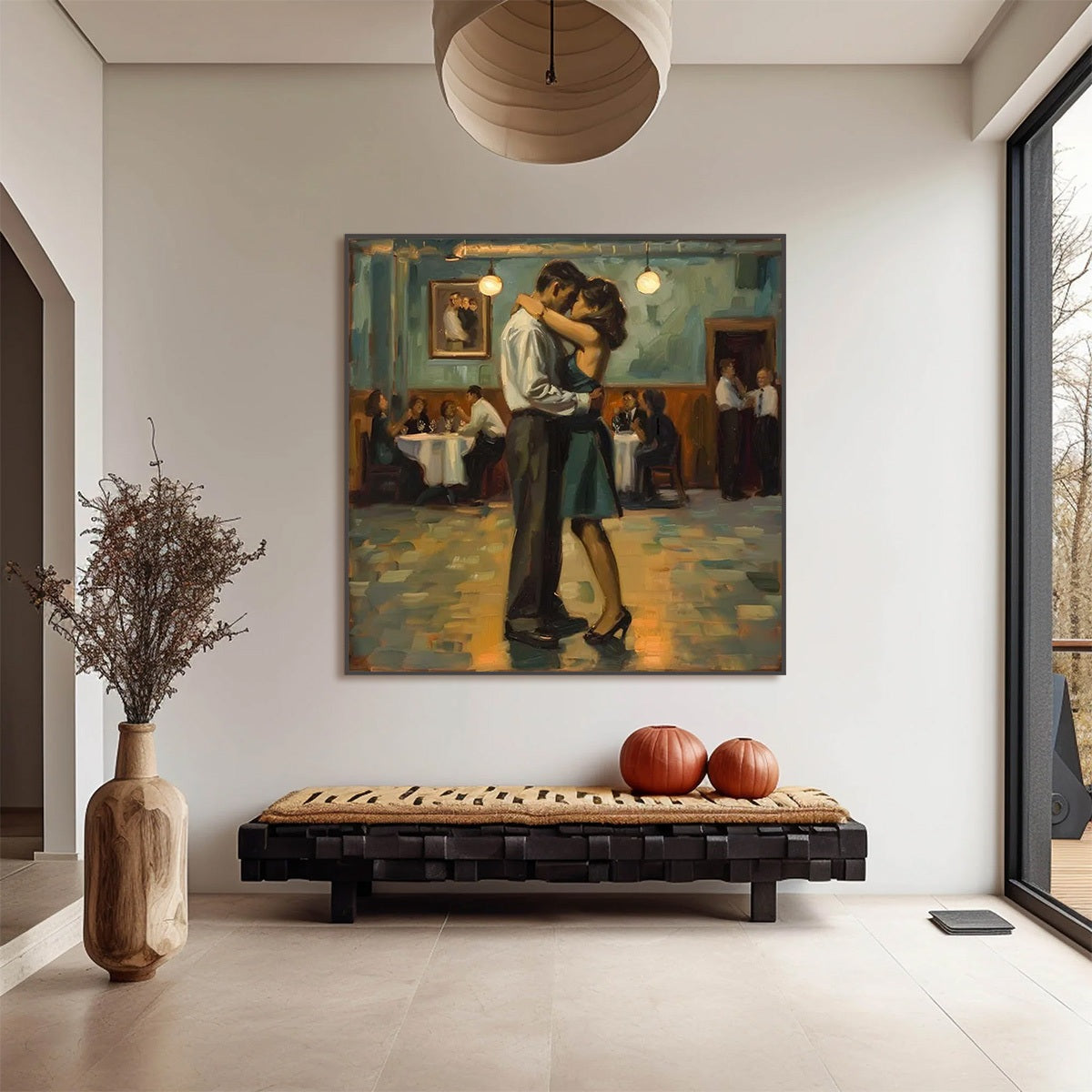Figurative Couple Oil Painting – Last Dance