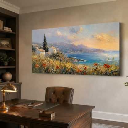 Coastal Textured Painting – Lemon Coast