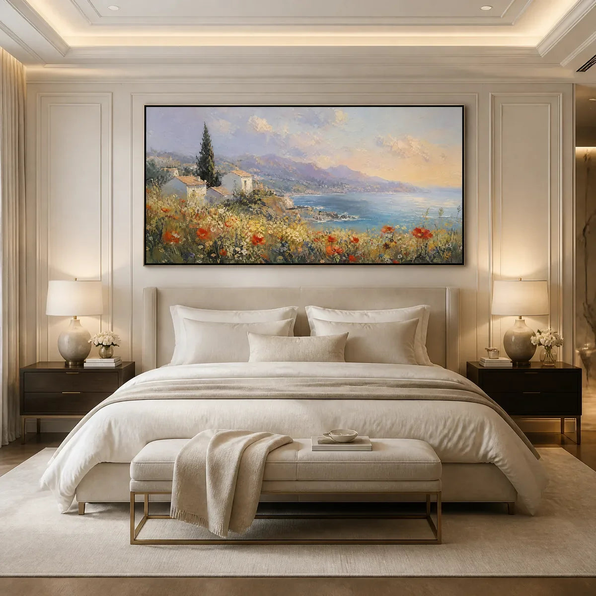 Lemon Coast – Coastal Textured Painting, view 4