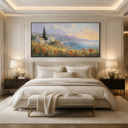 Lemon Coast – Coastal Textured Painting, view 4