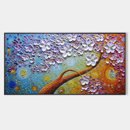 Lilac Dream – Floral Textured Painting, view 1