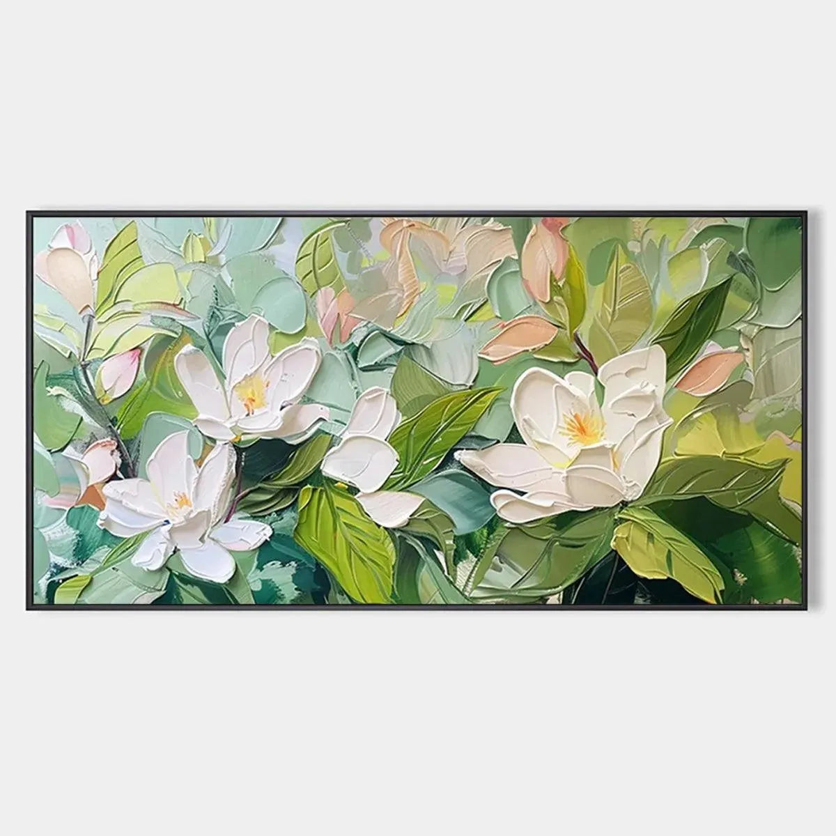 Magnolia Blossoms – Magnolia Impasto Painting, view 1