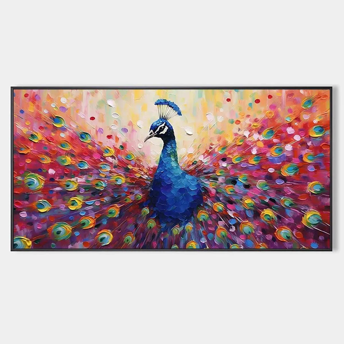 Majestic Peacock – Tree Oil Painting, view 1