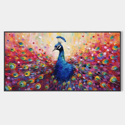 Majestic Peacock – Tree Oil Painting, view 1