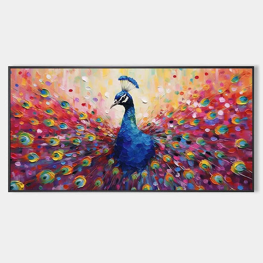 Majestic Peacock – Tree Oil Painting, view 1