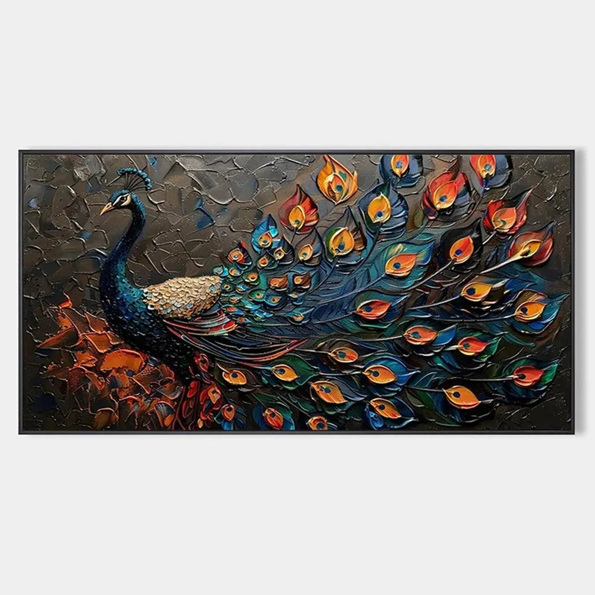 Majestic Plumage – Animal Impasto Oil Painting, view 1