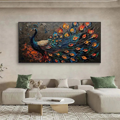 Animal Impasto Oil Painting – Majestic Plumage