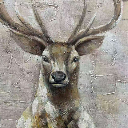 Majestic Stag – Deer Textured Oil Painting, view 4