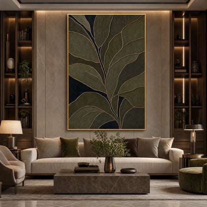 Midnight Foliage – Botanical Painting, view 2