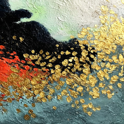 Midnight Reign – Cat Impasto Oil Painting, view 3