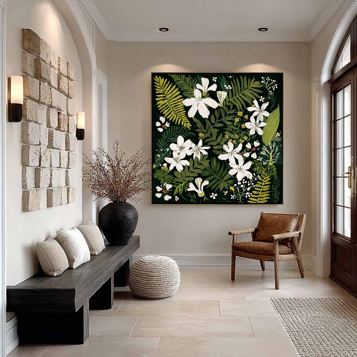 Midnight Garden – Floral Painting, view 4