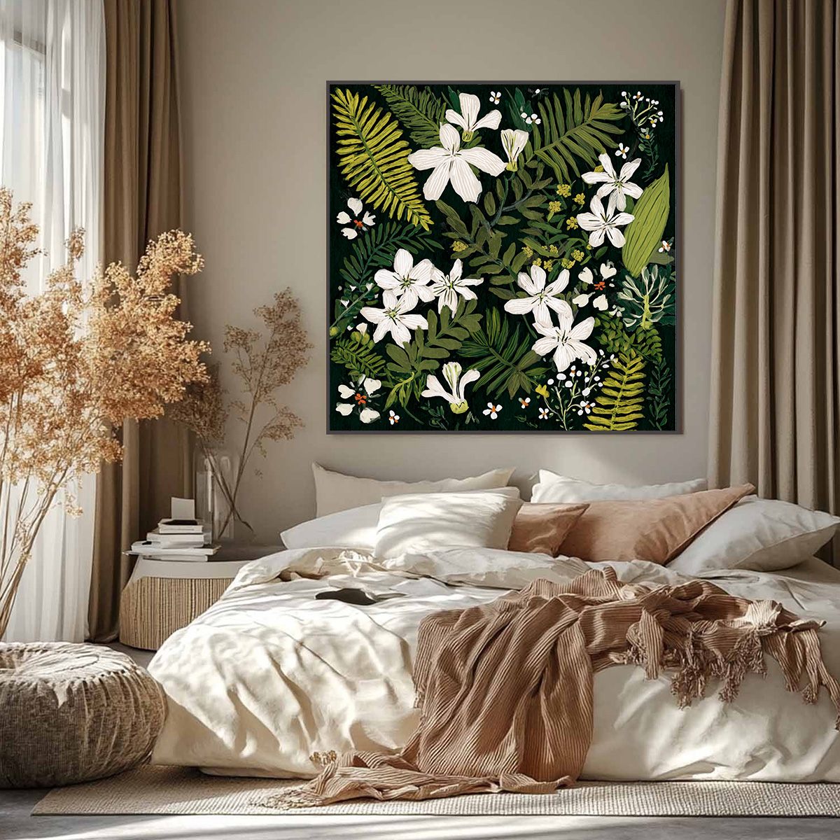 Midnight Garden – Floral Painting, view 2