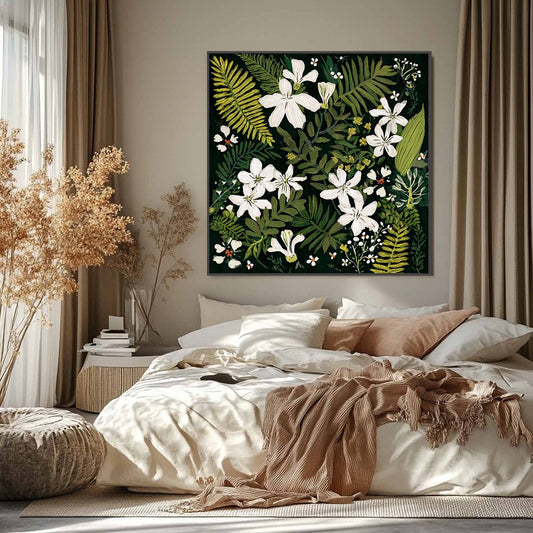 Midnight Garden – Floral Painting, view 2
