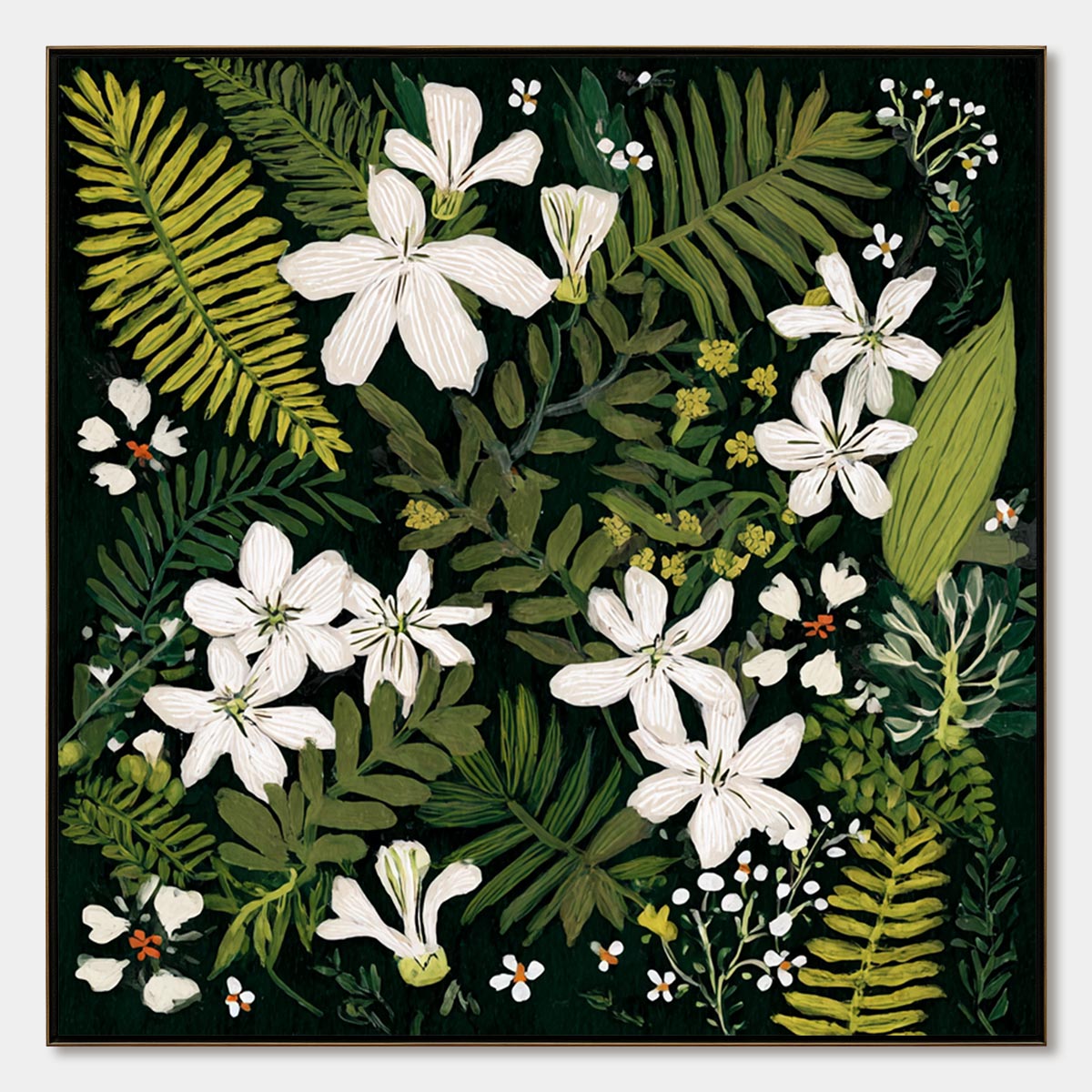 Midnight Garden – Floral Painting, view 1