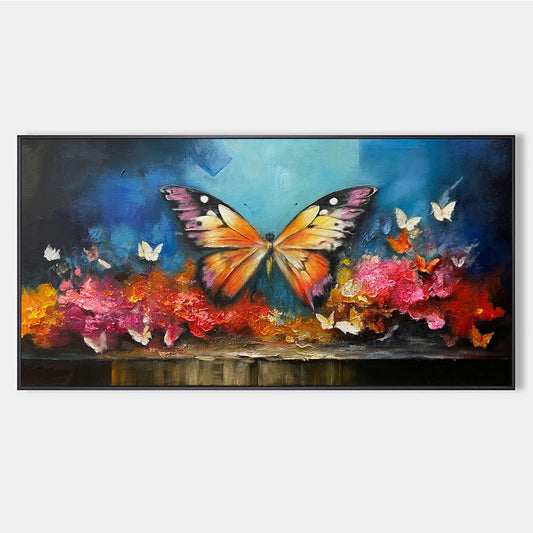 Monarch'S Repose – Butterfly Impasto Oil Painting, view 1