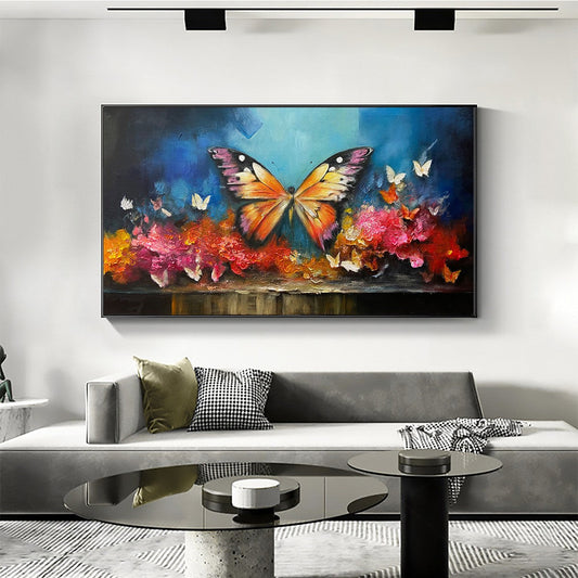 Monarch'S Repose – Butterfly Impasto Oil Painting, view 2