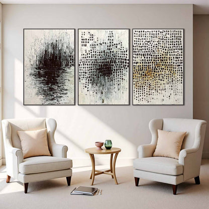 Monochrome Metamorphosis – Wabi-Sabi Abstract Impasto Oil Painting, view 4