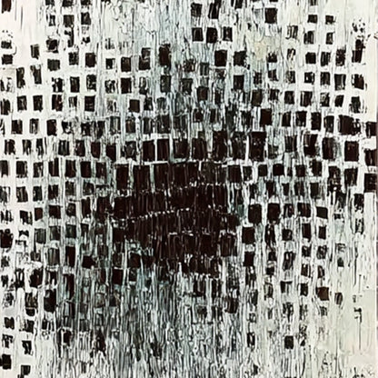 Monochrome Metamorphosis – Wabi-Sabi Abstract Impasto Oil Painting, view 3