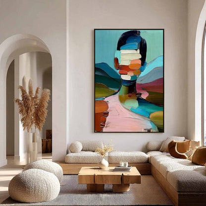 Mosaic Of Being – Silhouette Impasto Oil Painting, view 4