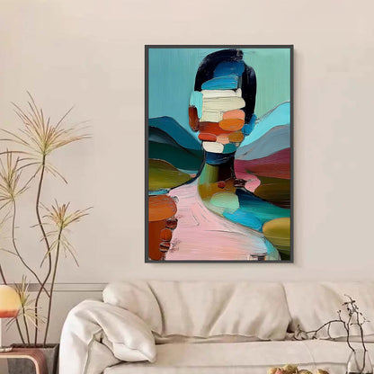 Mosaic Of Being – Silhouette Impasto Oil Painting, view 2