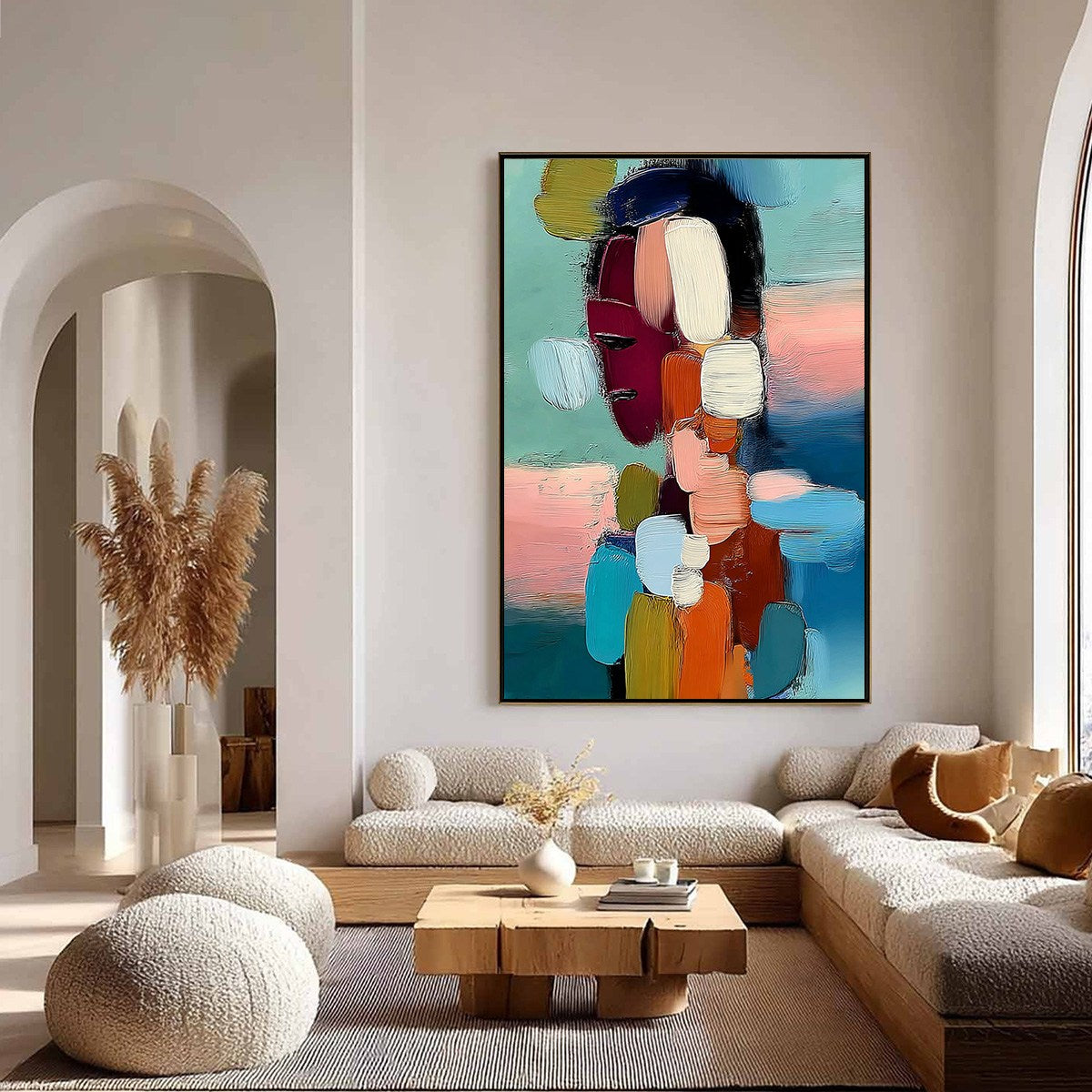 Mosaic Of Thoughts – Figurative Impasto Oil Painting, view 4