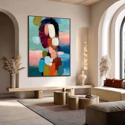 Abstract Figurative Impasto Oil Painting – Mosaic Of Thoughts
