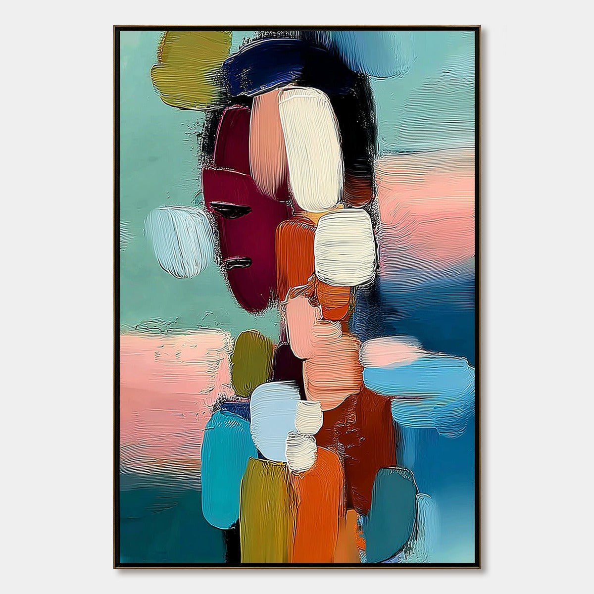 Mosaic Of Thoughts – Figurative Impasto Oil Painting, view 1