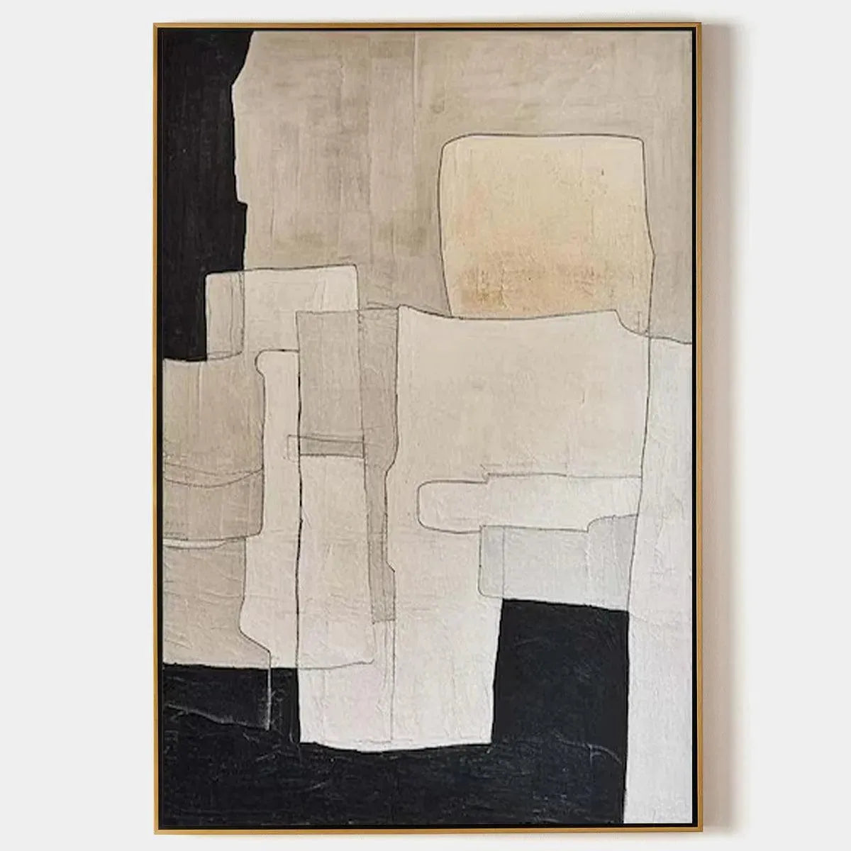 Neutral Abstract – Wabi-Sabi Neutral Abstract Oil Painting, view 1