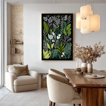 Nocturnal Garden – Floral Painting, view 4